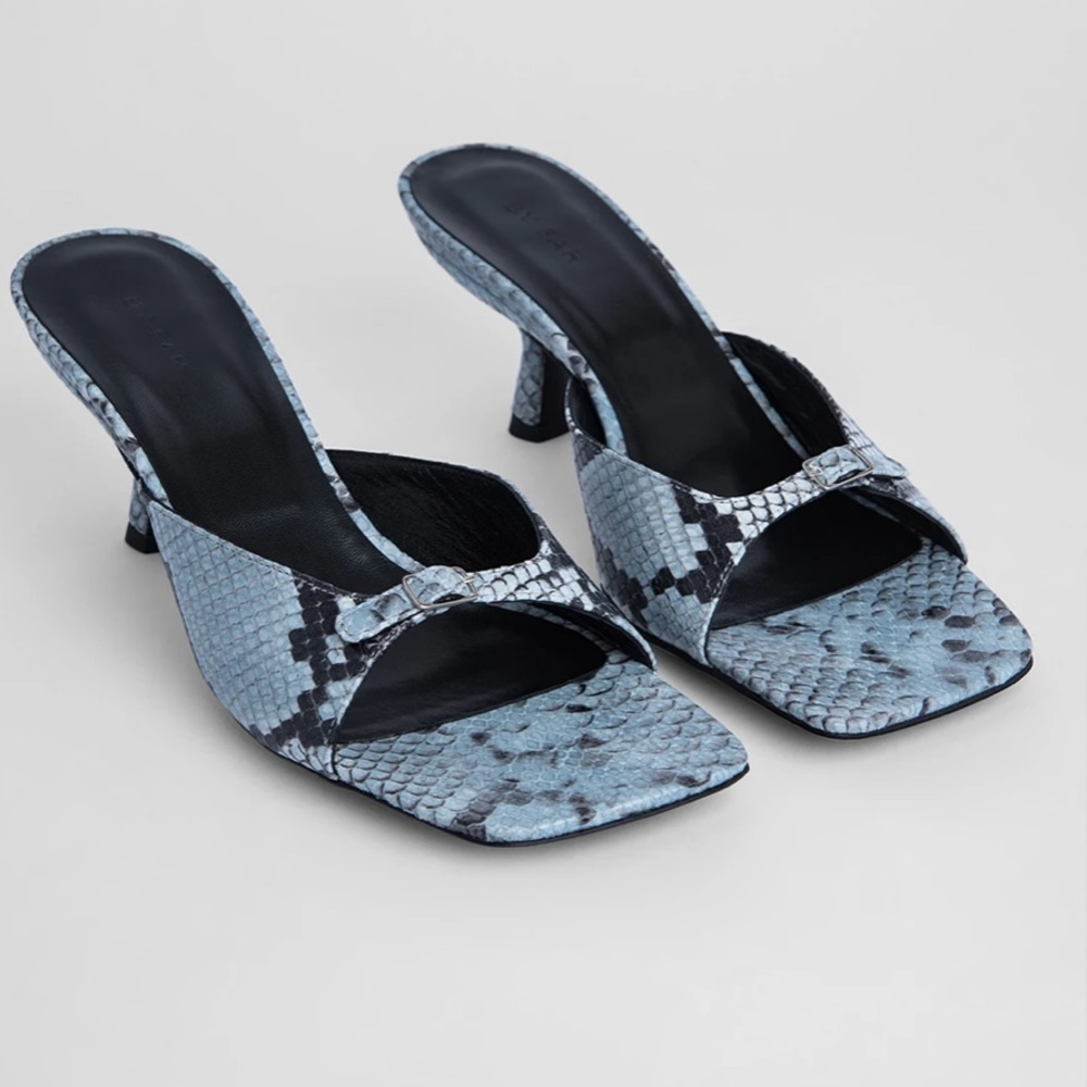 By Far Erin Snake Print Sandal